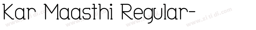 Kar Maasthi Regular字体转换
